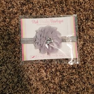 Grey newborn headband